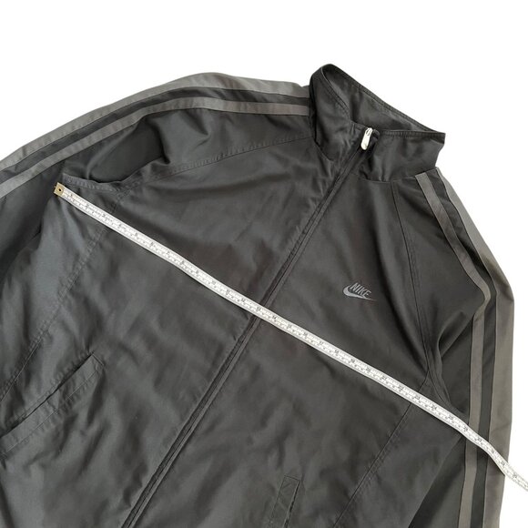 Vintage Y2K Nike Mens Track Jacket Windbreaker Black XL Sporty Streetwear Soccer - Picture 7 of 9